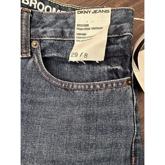 DKNY Women's Jeans Broome High Rise Vintage Comfort stretch Denim Blue Size 29/8 - Picture 3 of 9